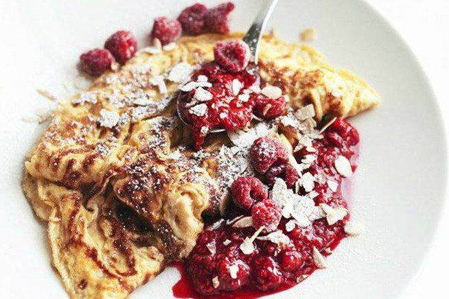 Receita: omelete doce com amêndoas 