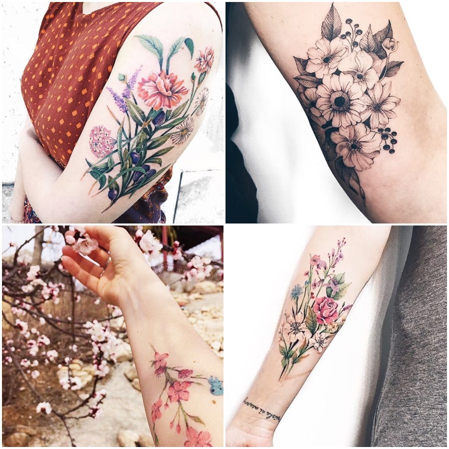 Natureza e delicadeza nas tattoos de Luiza Oliveira